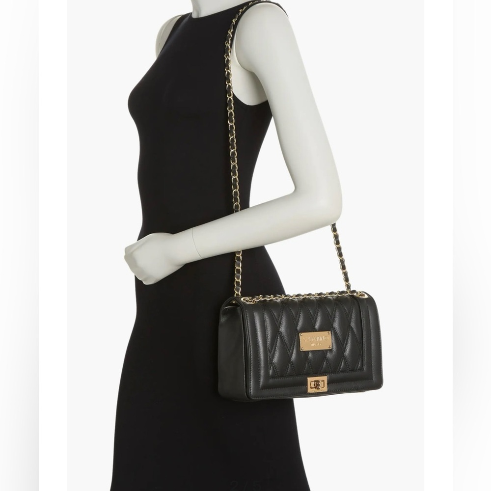 !!! SOLD!!! Mario Valentino Alice Quilted Crossbody Bag In Black